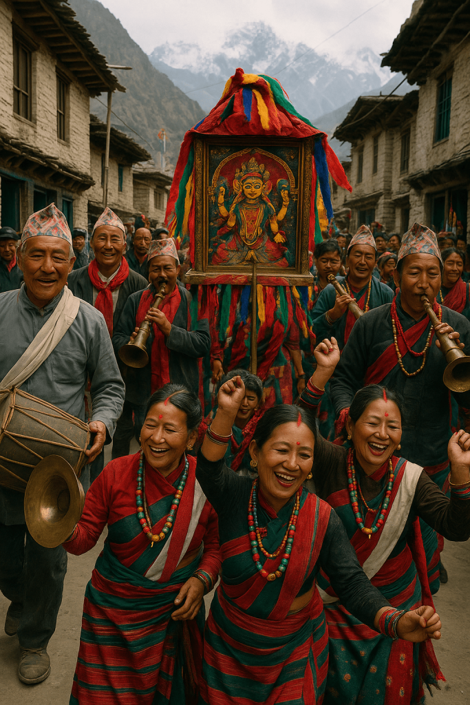 Lha Phewa festival parade Thakali culture