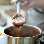 Hot lentils in making.